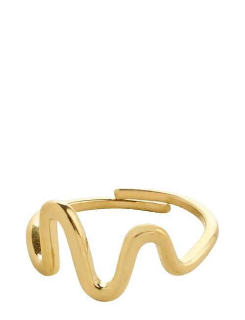 Lulu Wavy Stack Ring Gold-Plated Pilgrim Gold