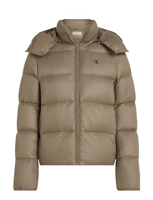 Se Mw Down Short Puffer Calvin Klein Jeans Beige ved Booztlet