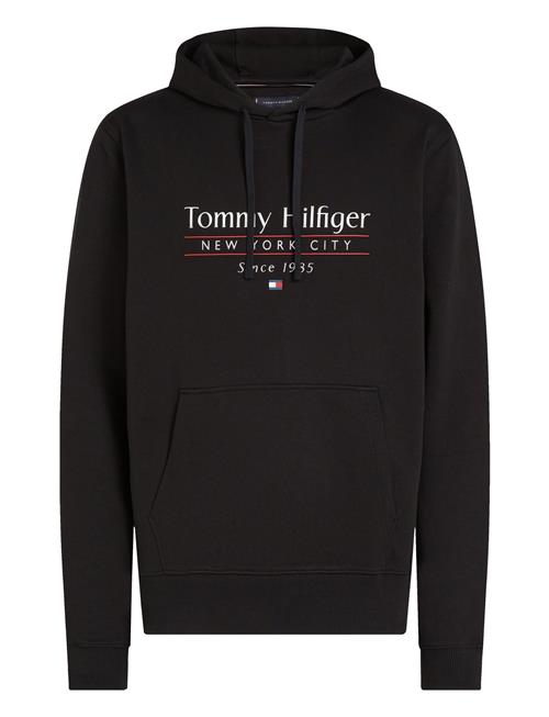 Se Hilfiger Center Stack Hoody Tommy Hilfiger Black ved Booztlet