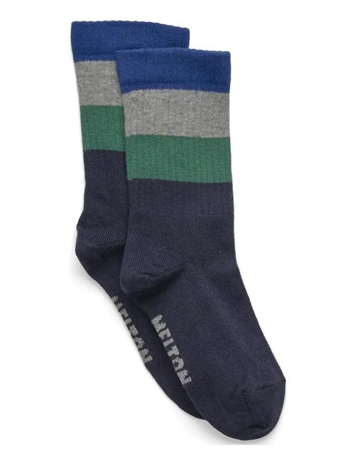 Wide Stripes Socks Melton Patterned