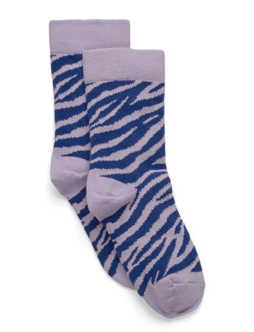 Zebra Socks Melton Purple