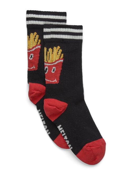 French Fries Socks Melton Black