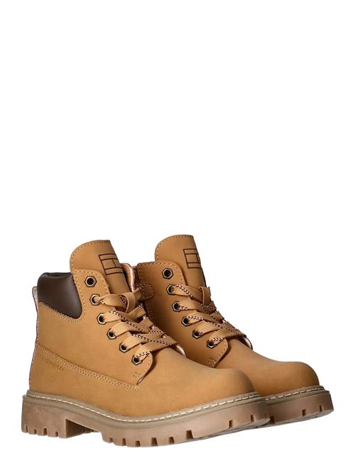 Tommy Hilfiger Lace Up Booties Faux Nubuck/Leather Tommy Hilfiger Beige