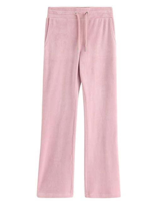Utsvängda Byxor I Velour Lindex Pink