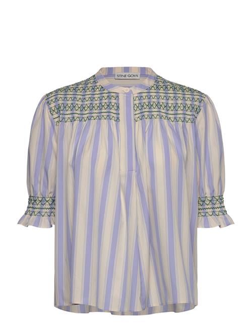 2367 Smocked Cotton, Smocked Gather STINE GOYA Blue