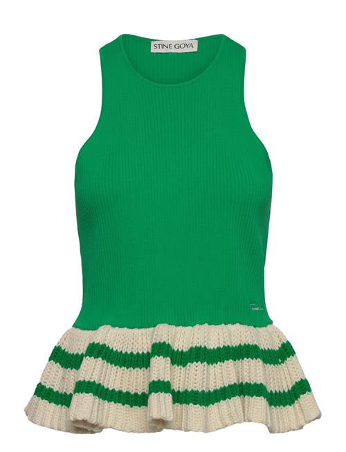 2383 Lightweight Knit, Ruffle Tank STINE GOYA Green