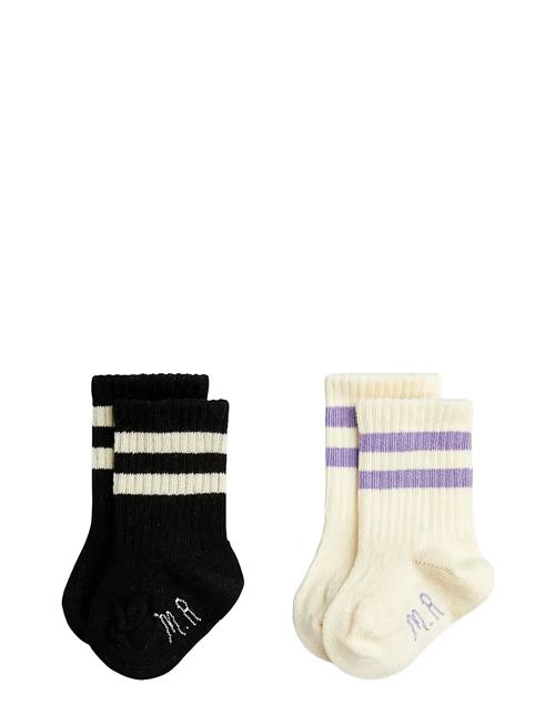 Stripe 2-Pack Baby Sock Mini Rodini Patterned