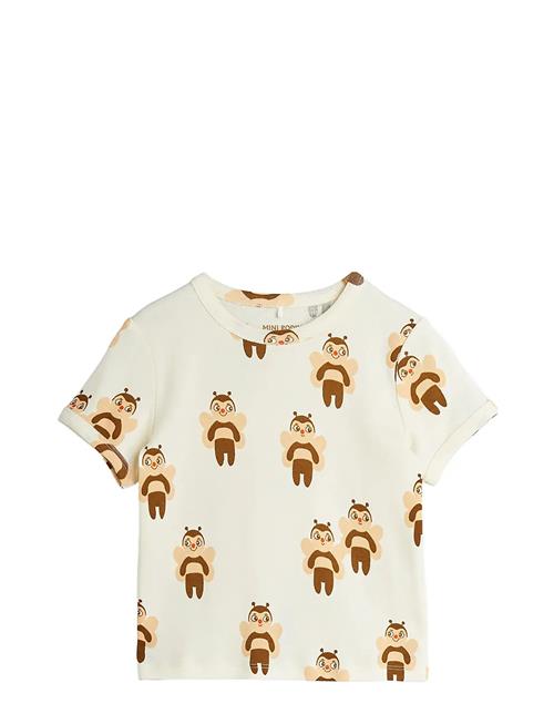 Bees Aop Ss Tee Mini Rodini Cream