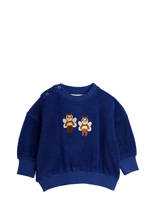 Bees Emb Terry Sweatshirt Baby Mini Rodini Blue