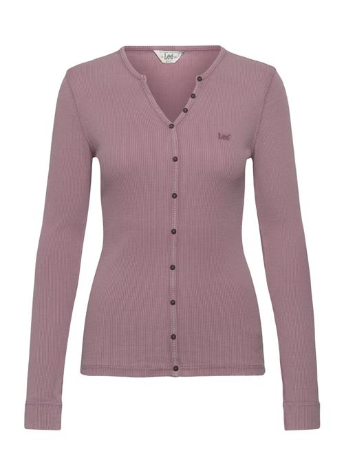 Washed Waffle Henley Lee Jeans Pink