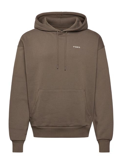 Organic Graphic Hoodie 7 DAYS Active Brown