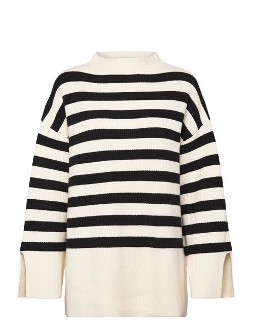 Cmcolin-Pullover Is A Ribbed Pullover In A Soft Viscose Material With Stripes, A Copenhagen Muse Cream