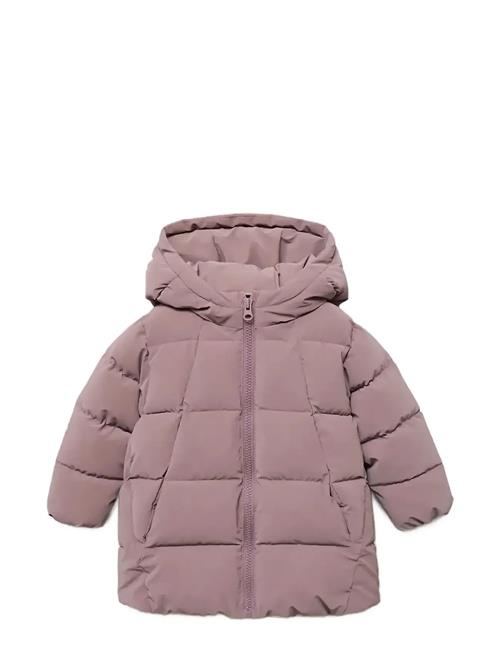 Hood Quilted Coat Mango Pink