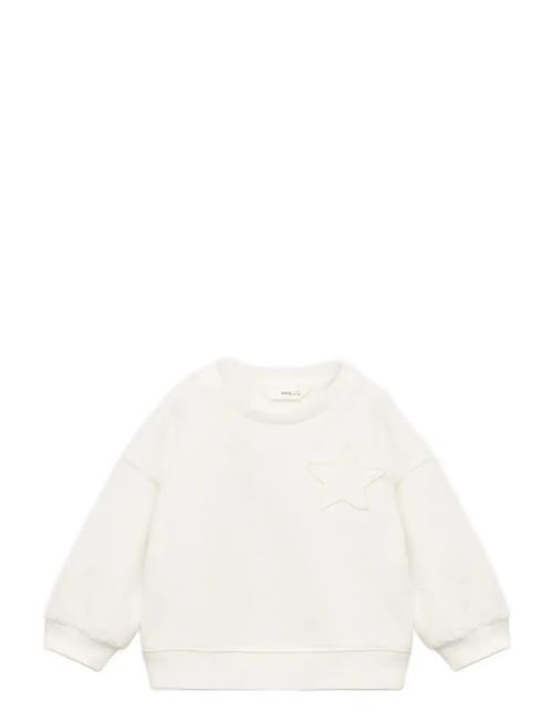 Sweatshirt With Embroidered Star Mango Cream