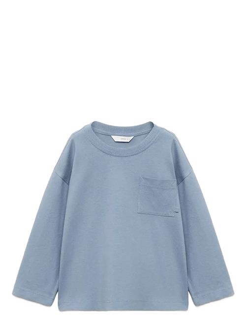Pocket Cotton T-Shirt Mango Blue