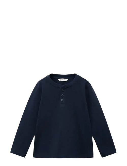 Long Sleeve Cotton T-Shirt Mango Navy