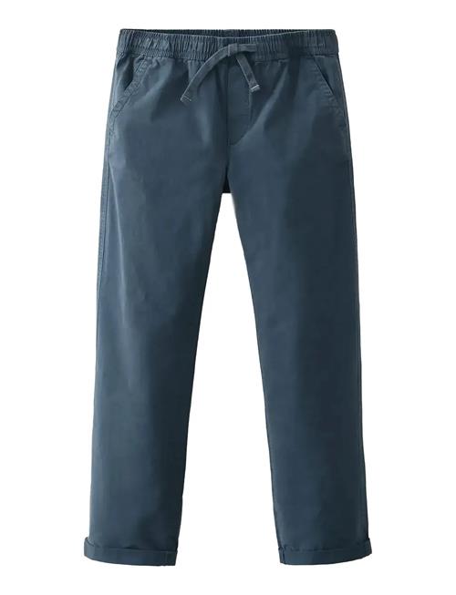 Elastic Waist Trousers Mango Navy