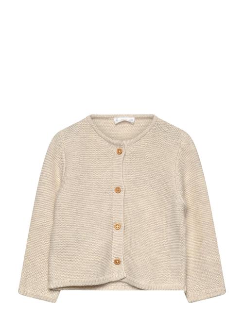Knitted Button Cardigan Mango Beige