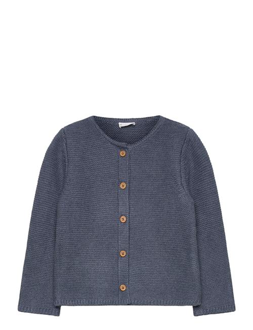 Knitted Button Cardigan Mango Blue