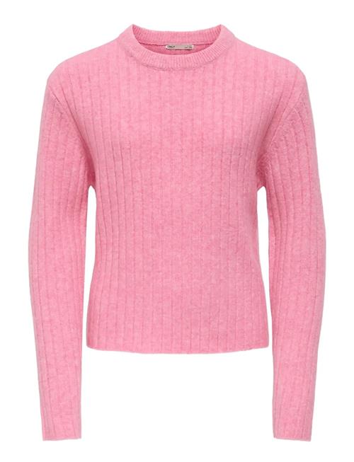 Kogjeanett Life Ls Rib O-Neck Cp Knt Kids Only Pink