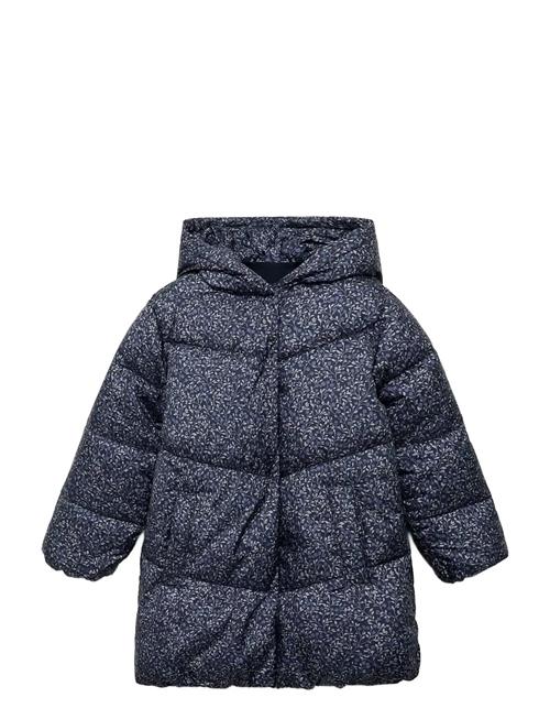 Floral-Print Coat Mango Navy