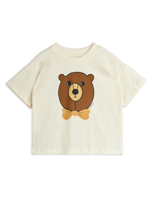 Mini Rodini GOTS Bear T-shirt Med Korte Ærmer Offwhite  Offwhite 104/110 cm  Hvid  104/110 cm  mand