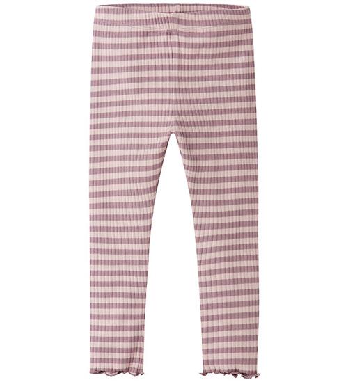 Name It Leggins - Rib - NmfVemma - Toadstool/Burnished Lilac