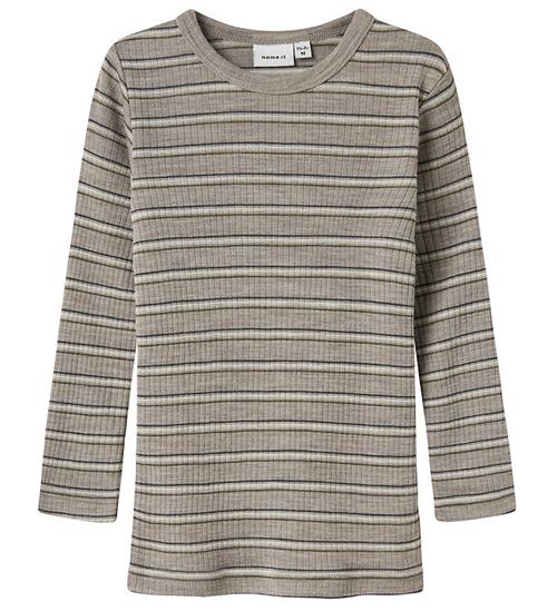 Name It Bluse - Uld - Rib - NmmWomi - Satellite/Stripes