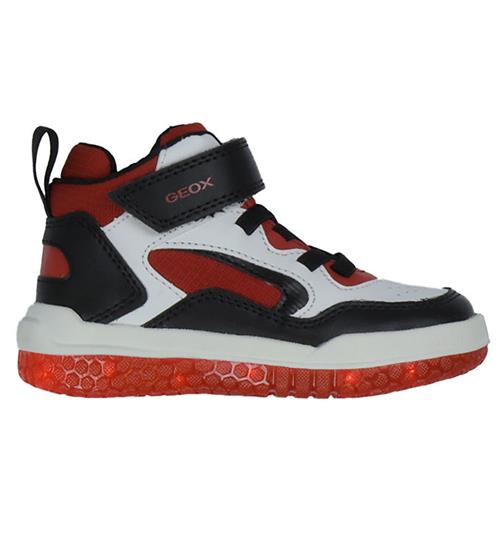 Geox Støvler m. Lys - Buzzerlight - White/Red