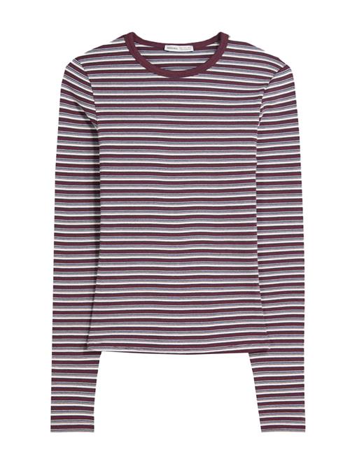 Bershka Shirts  marin / vinrød / hvid