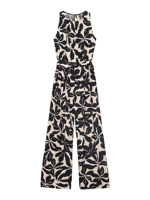 MANGO Jumpsuit 'Knot'  sort / uldhvid