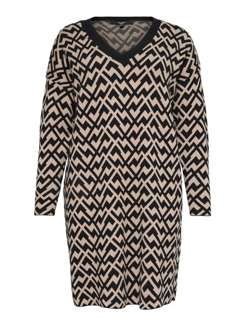 Vero Moda Curve Kjole 'VMCARIA'  beige / sort