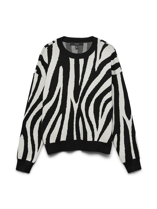 VERO MODA Pullover 'VMSilje'  sort / hvid