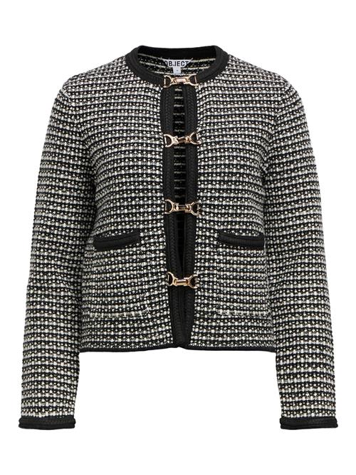 OBJECT Cardigan 'OBJHeli'  sort / uldhvid