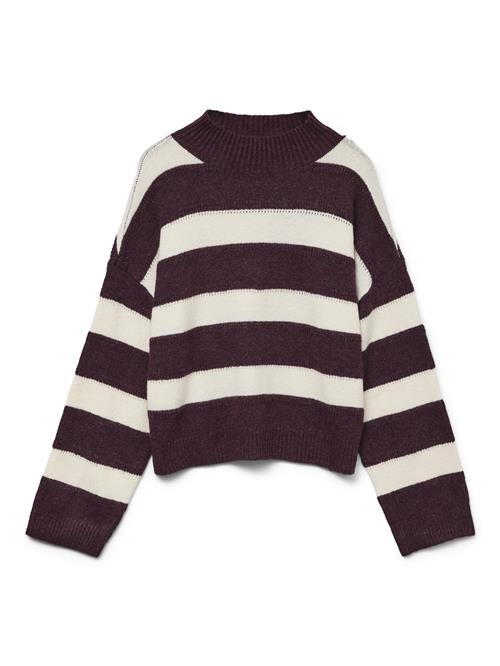 Se VERO MODA Pullover 'VMINnez'  purpur / hvid ved About You