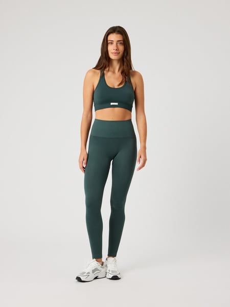 Björn Borg Studio Seamless Ribbed Tights Grøn, S