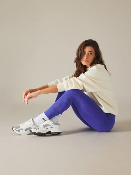 Björn Borg Studio Seamless Ribbed Tights Blå, S