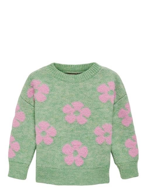 Kmgnaja L/S Flower Pullover Knt Kids Only Green