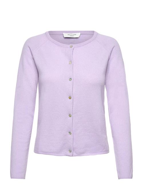 Rwlaica Ls O-Neck Raglan Cardigan Rosemunde Purple