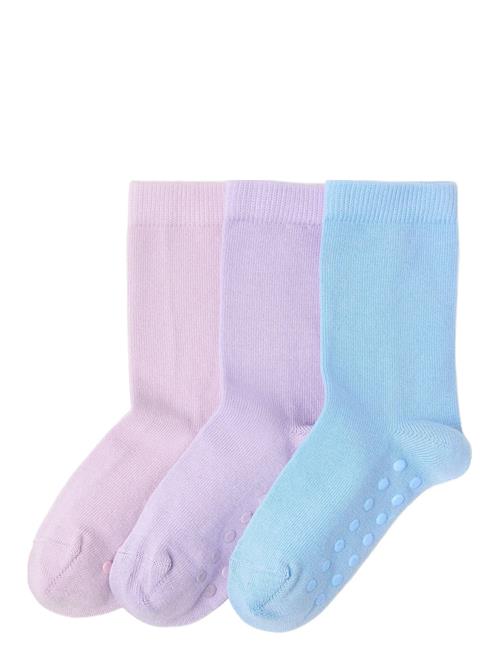 Sock 3 P Sg Solid Antislip Lindex Purple