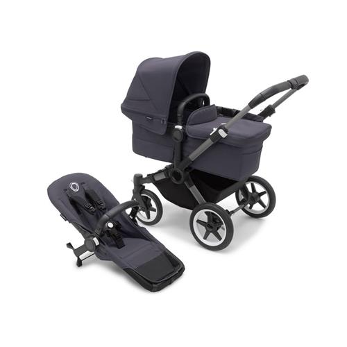 Bugaboo Donkey 5 Mono Komplet Klapvogn Graphite/Stormy Blue Stroller    One Size  unisex