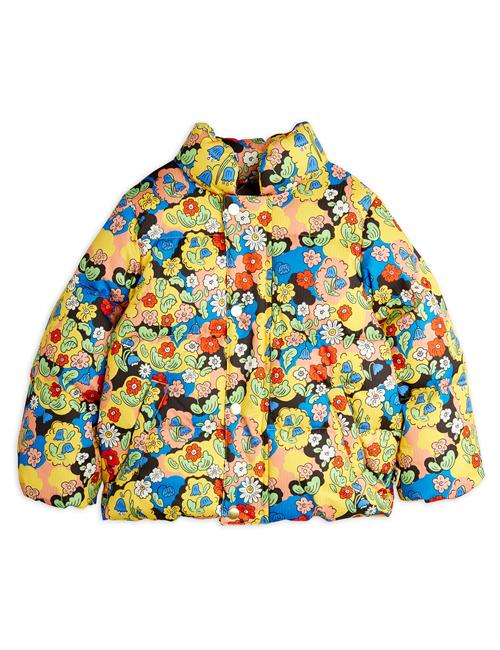 Mini Rodini Flowers Citypuffer-jakke Multi  Multi 140/146 cm  Gul  140/146 cm  kvinde