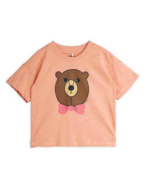 Mini Rodini GOTS Bear T-shirt Med Korte Ærmer Pink  Pink 140/146 cm  Lyserød  140/146 cm  kvinde