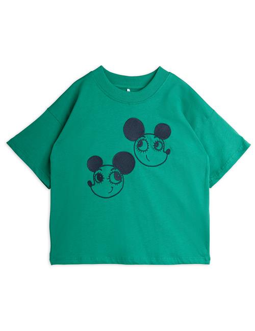 Mini Rodini GOTS Ritzratz T-shirt Med Korte Ærmer Green  Green 128/134 cm  Grøn  128/134 cm  kvinde