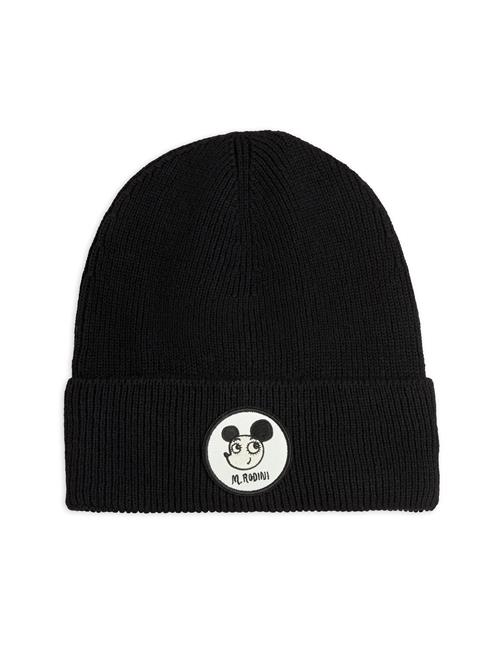 Mini Rodini GOTS Ritzratz Patch Hue I Uldblanding Black  Black 48/50 cm  Sort  48/50 cm  unisex