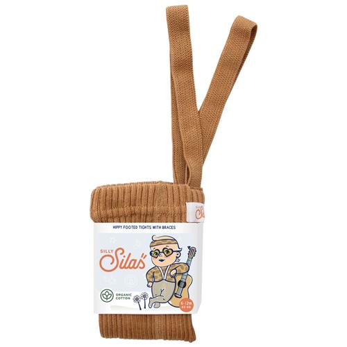 Silly Silas GOTS Hippy Fodformede Strømpebukser Amber  1-2 Y  Orange.  1-2 år  unisex
