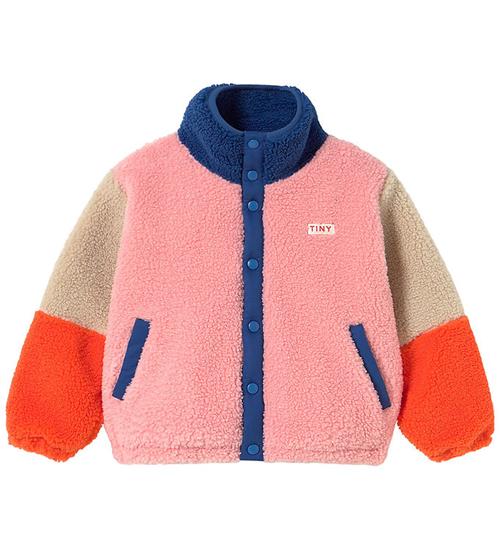 Tiny Cottons Fleecejakke - Color Block Polar - Dark Blue