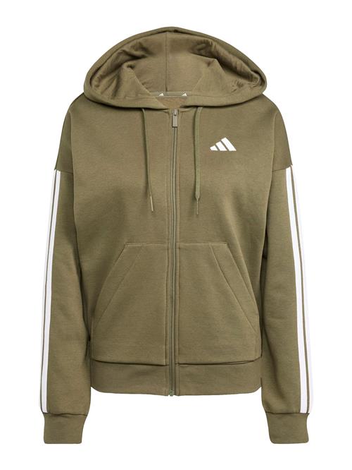 ADIDAS SPORTSWEAR Sportssweatjakke 'Essentials'  oliven / hvid