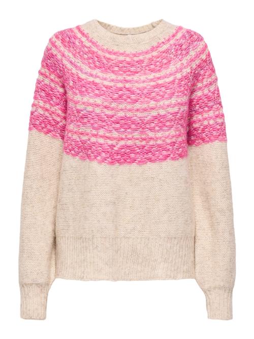ONLY Pullover 'ONLSIDONA'  ecru / lilla / lys pink