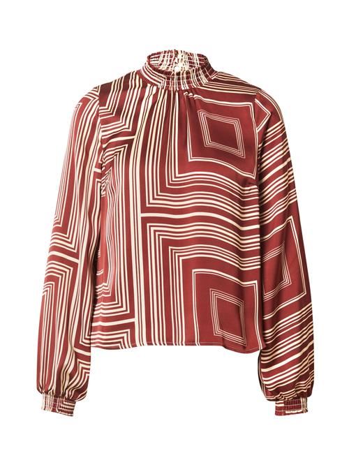 VILA Bluse 'VISOFIE'  rustbrun / hvid